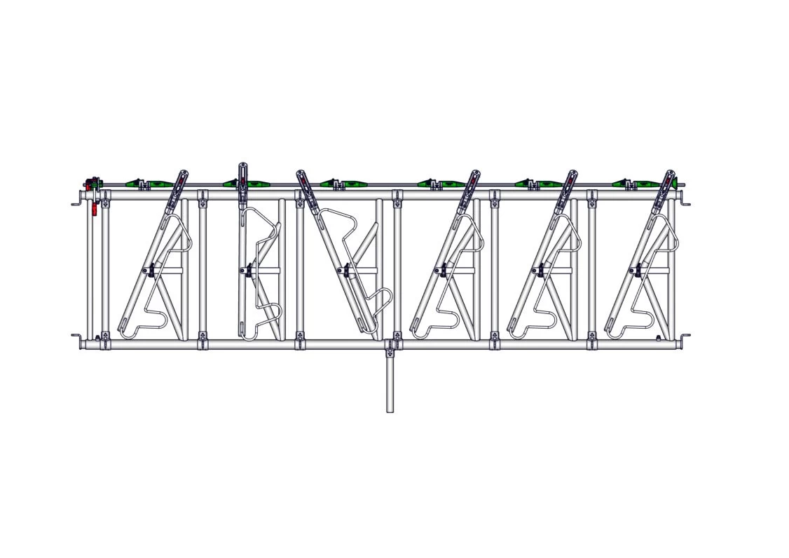 Хэдлок регулируемый Safety® IV, секция по 4м, 6 взрослых животных на 4м, 125 кг