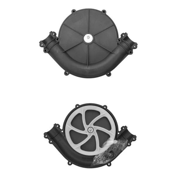Угол поворотный 90° с отклоняющим колесом из полиамида, черный