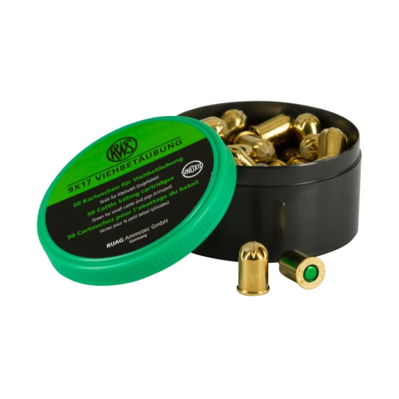 Специальные картриджи 9х17мм, зеленого цвета