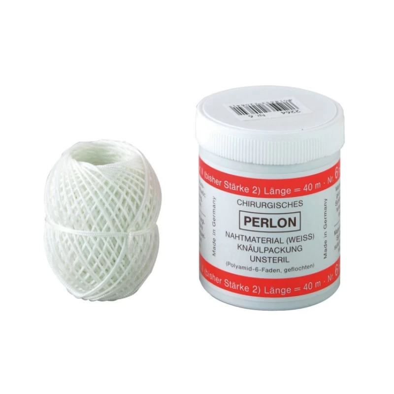 Хирургическая нить Perlon 40м, красная
