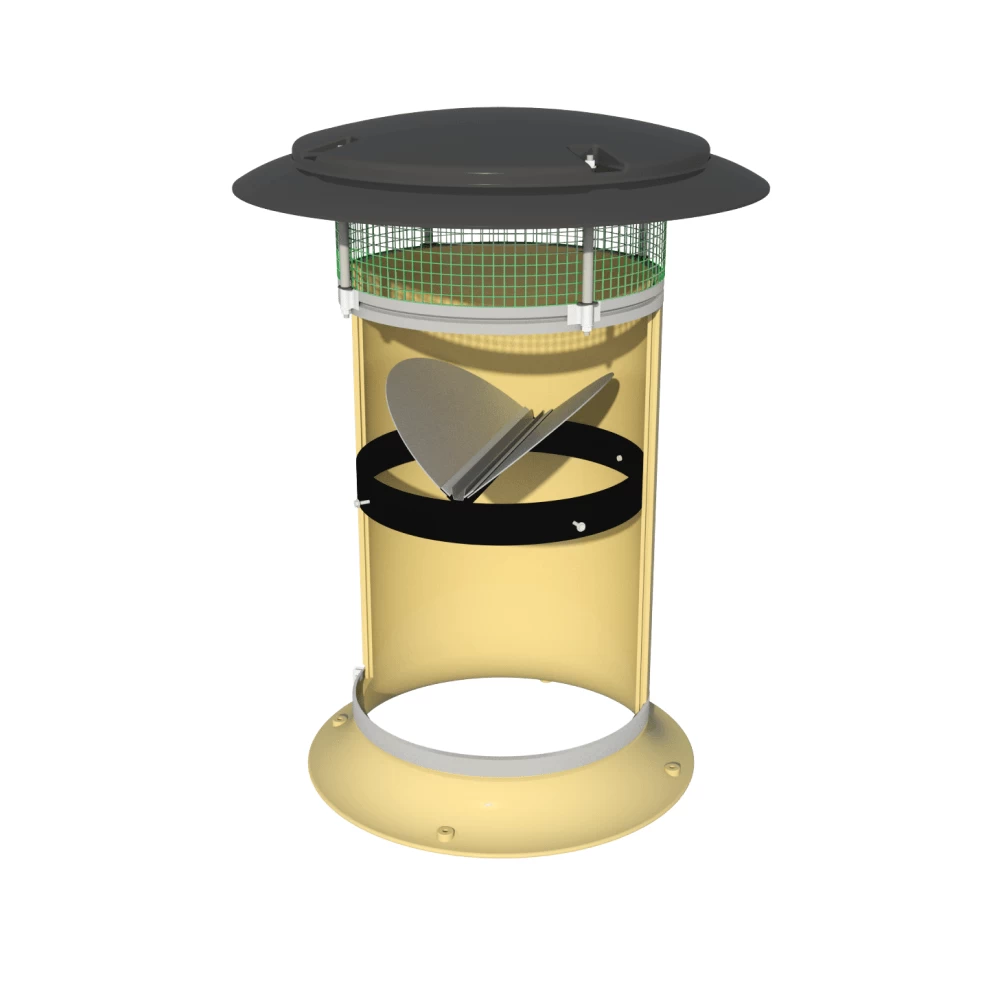 Вытяжной дымоход с воздуховодом внизу RBC