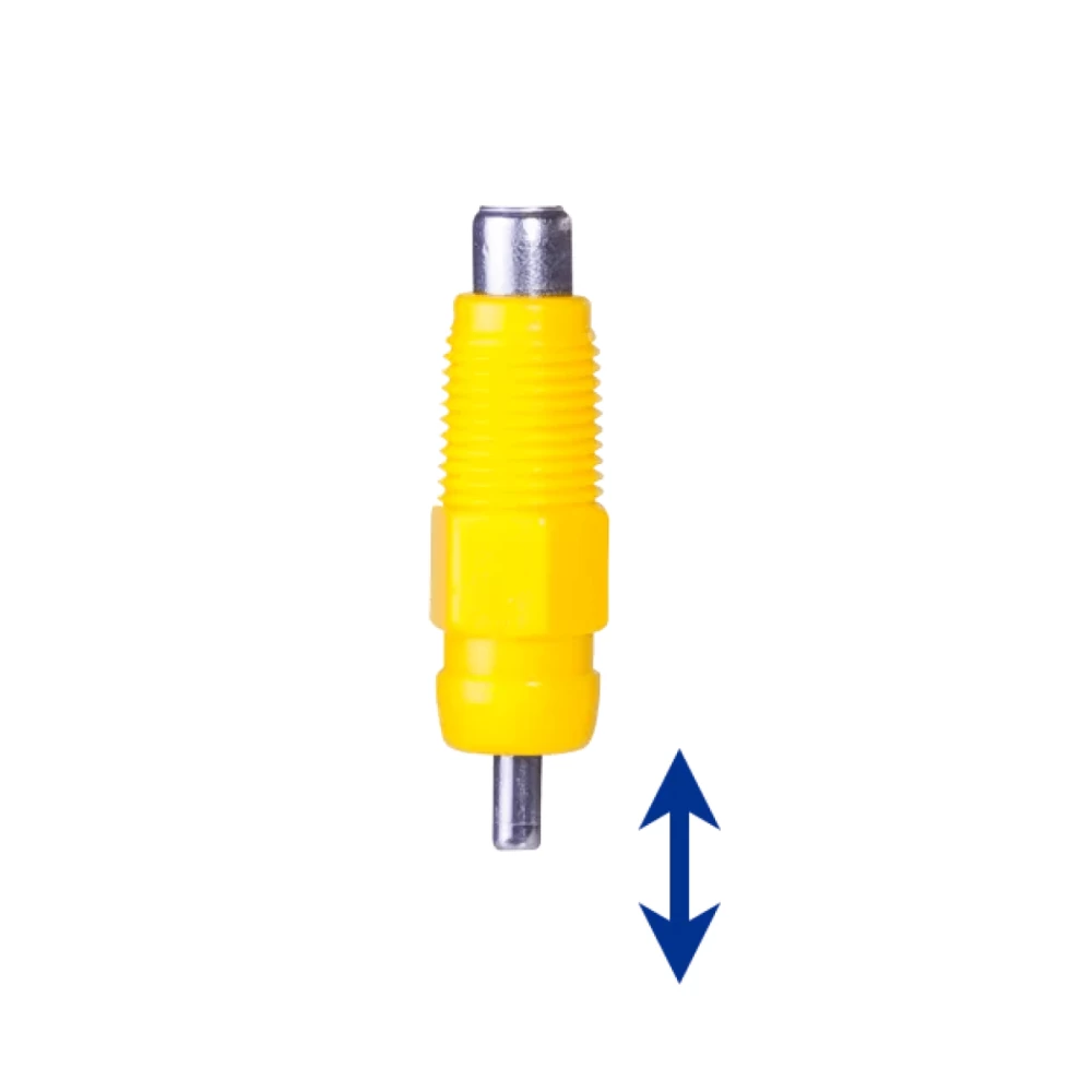 Ниппель Combinipple с желтым пластиковым корпусом с резьбой R1/8“,  скорость потока: 40-50см³/мин