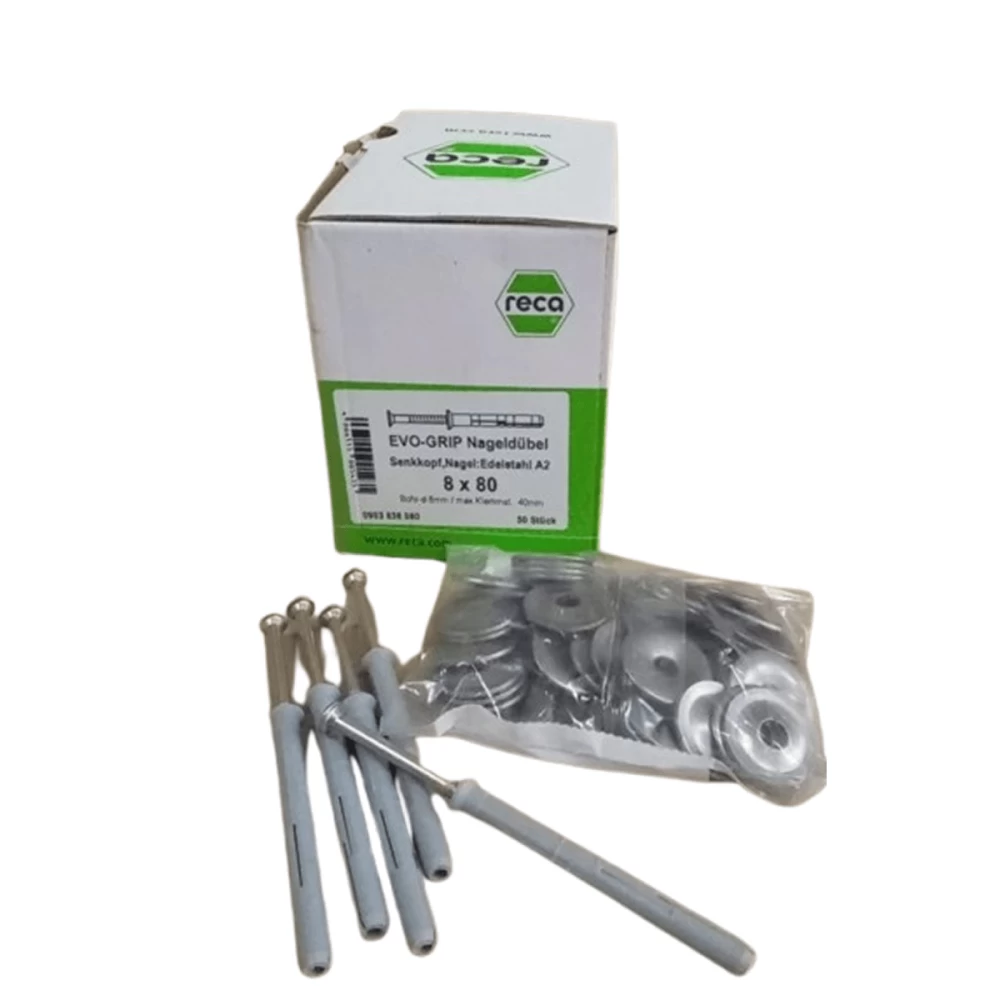 Дюбель-гвоздь для резинового покрытия A2 80мм