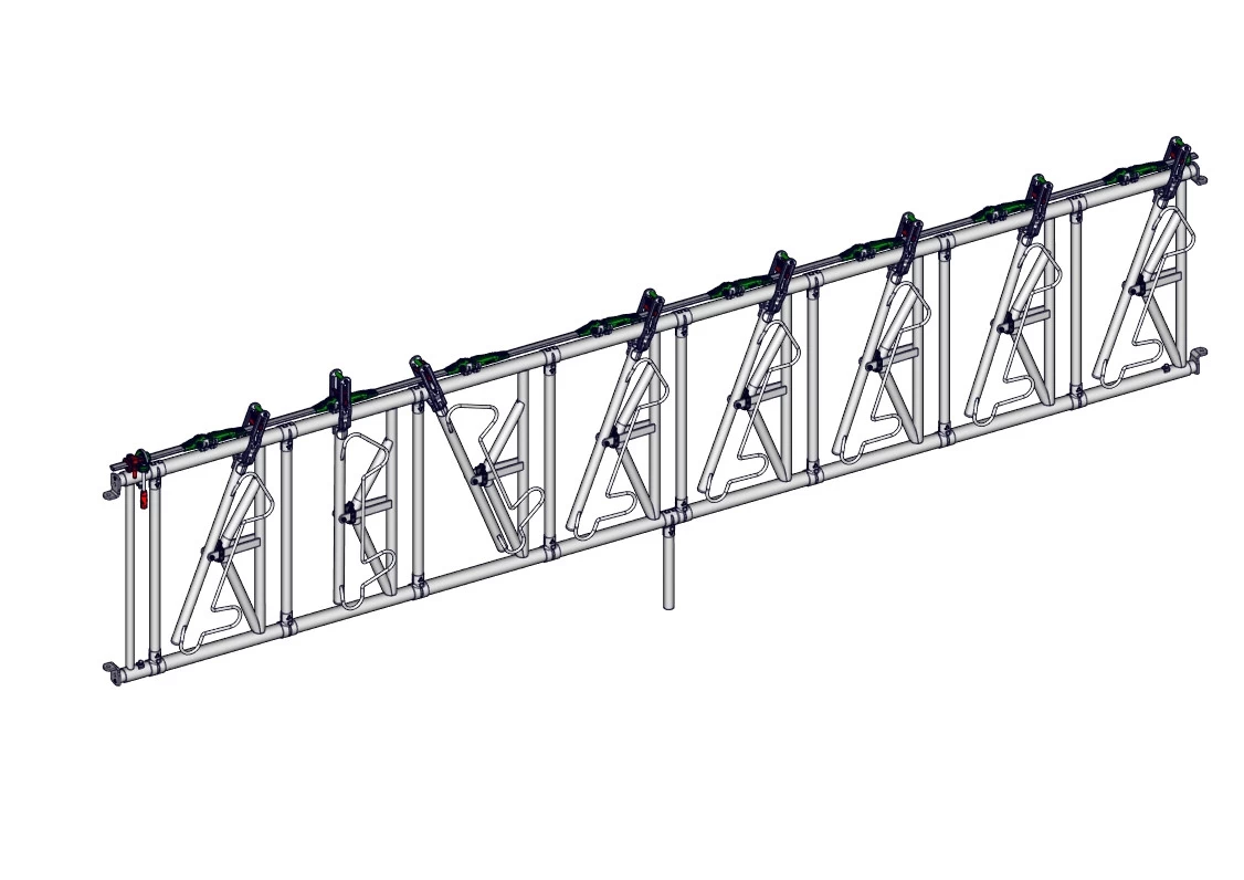 Хэдлок регулируемый Safety® IV, 8 животных в возрасте 18-24 месяца на 5,40м, 174кг