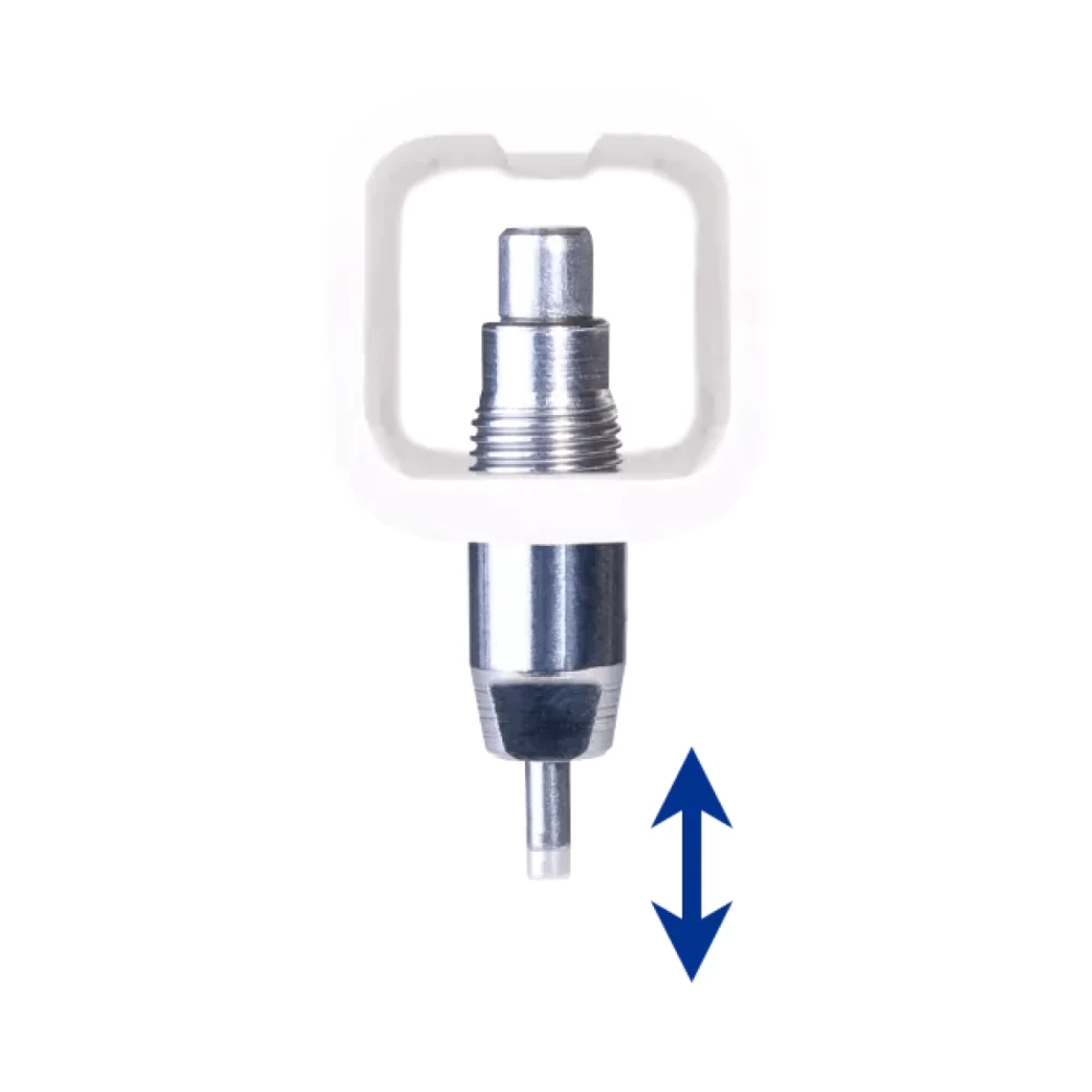 Ниппель с резьбой R1/8“, скорость потока 40-50см³/мин, из нержавеющей стали