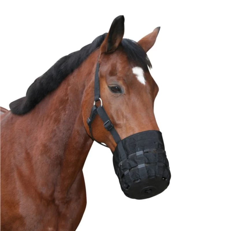 Намордник с воротником-стойкой черный, размер Shetty