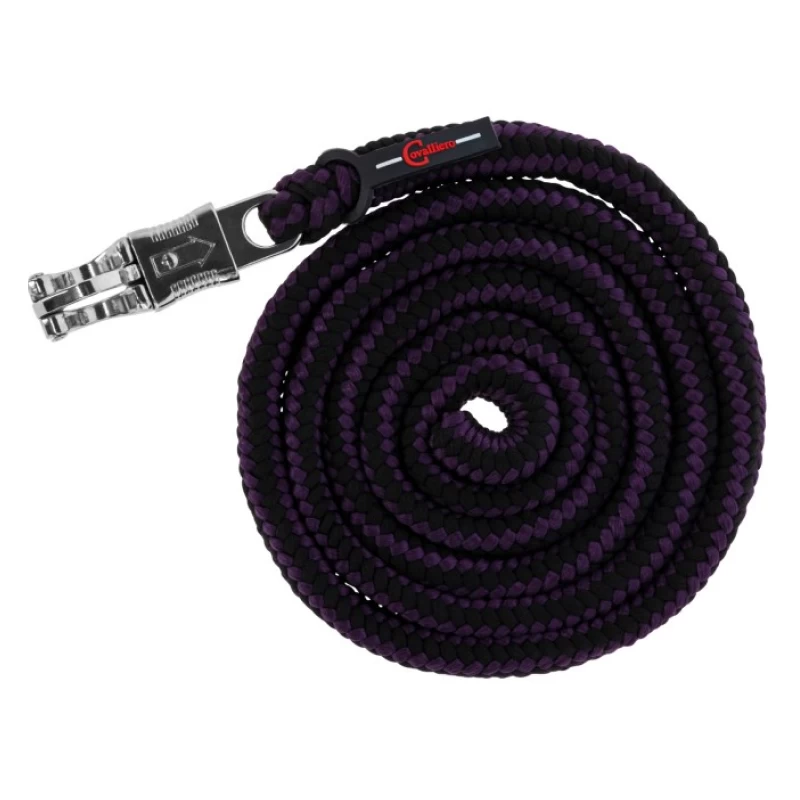 Чумбур Hippo 200см, карабин-паника, фиолет/антрацит