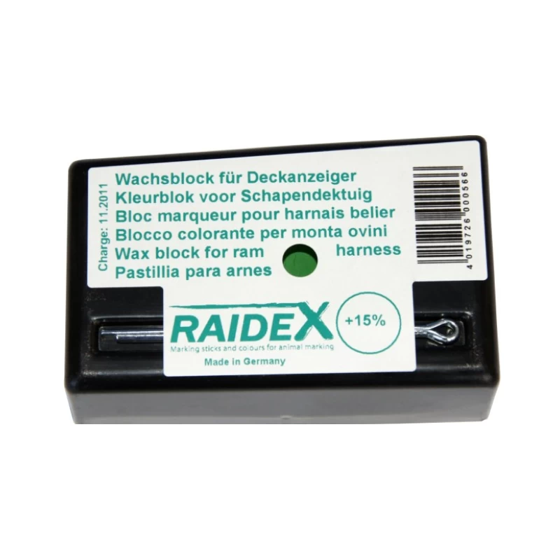 Восковой блок RAIDEX, зеленого цвета