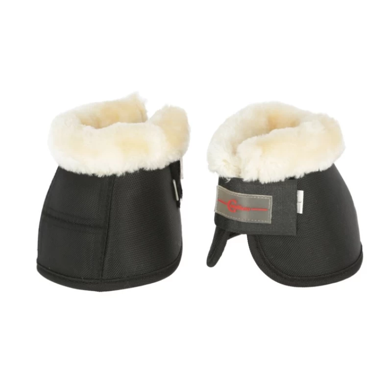 Сапоги-колокольчики для копыт Covalliero Teddy Fleece, размер Full, черные