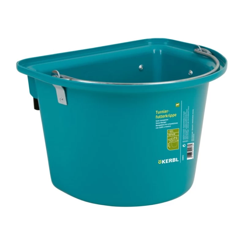 Кормушка 12л с подвесным кронштейном и ручкой для переноски, аквамарин