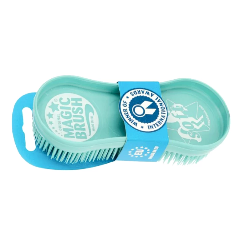 Щетка для лошадей Magic Soft, бирюзовая