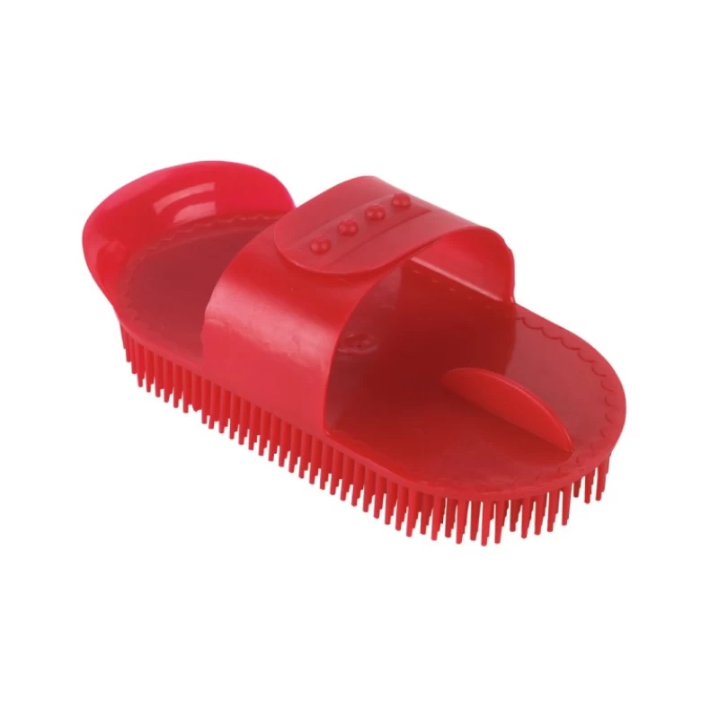 1881 Игольчатая скребница 17,5х8,5см, красная Kerbl