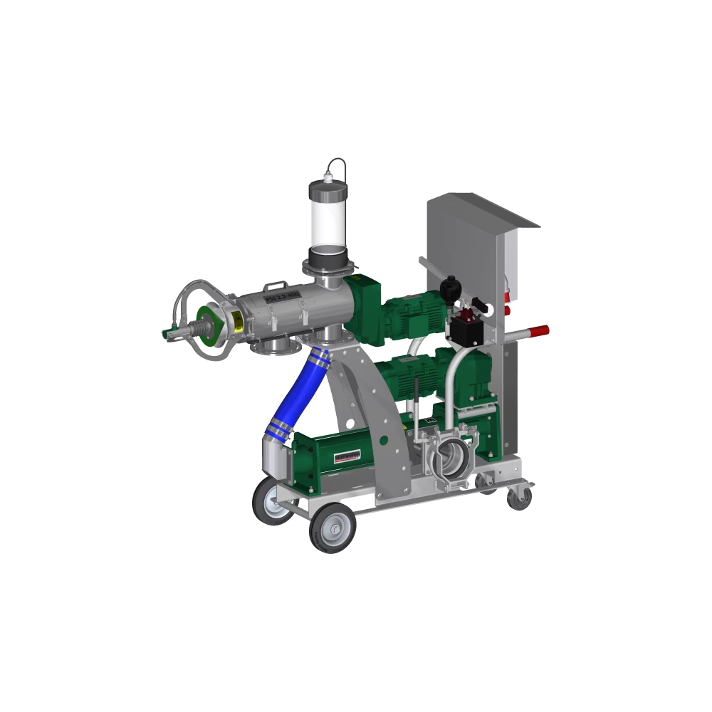 Шнековый сепаратор для навоза Comress PSS-CP с колесами