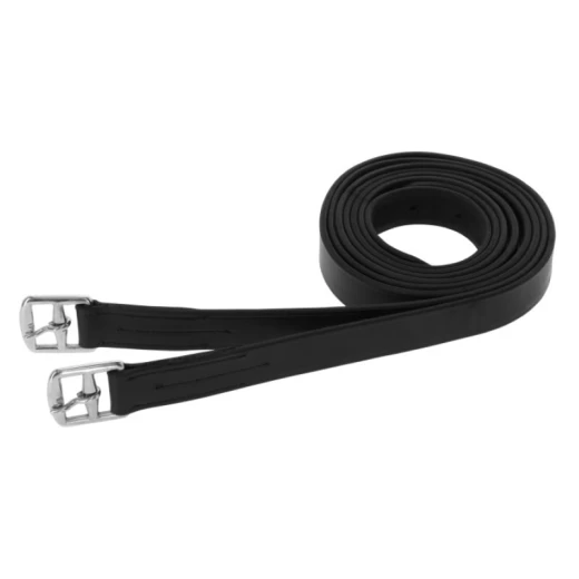 Ремень-стремя из кожи 130см х 25мм, черный