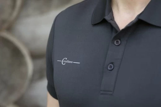 Футболка для верховой езды Polo мужская, размер большой (L), цвет графитовый