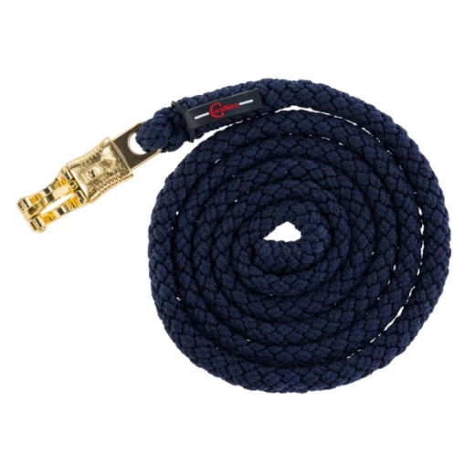 Чумбур ТопЛайн 200см, карабин-паника, темно-синий