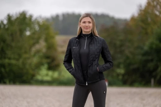 Куртка для верховой езды гибридная, размер средний (М), цвет черный