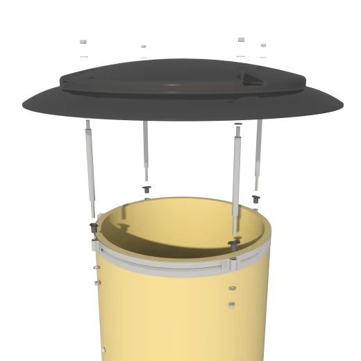 Вытяжной дымоход с воздуховодом внизу RBC