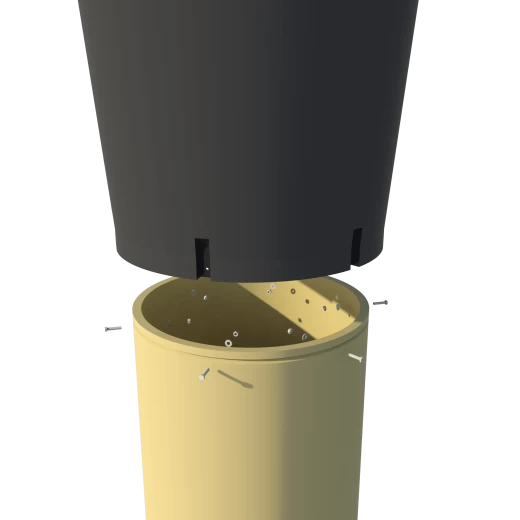 Вытяжной дымоход с конической заслонкой CDC