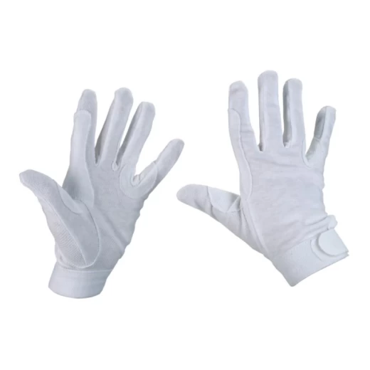 Перчатки для верховой езды Cotton Jersey, размер средний (М), белые