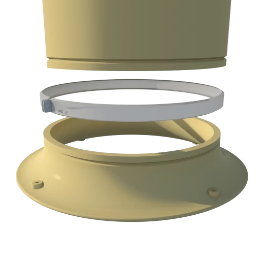 Вытяжной дымоход с воздуховодом внизу RBC